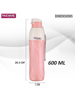 Picture of Trueware Aqua Pure PU Insulated Plastic School, Office, Travel, Sports Water 600 ml Bottle  (Pack of 1, Pink, Plastic)