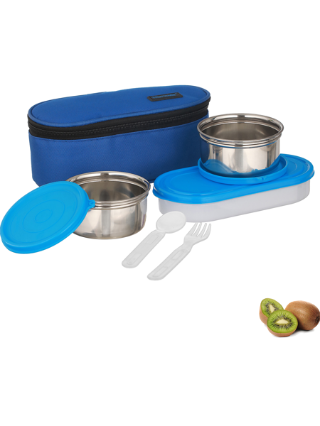 Picture of Trueware Elite 2+1 Stainless Steel 3 Containers Lunch Box  (1100 ml) - Blue