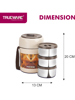 Picture of Trueware Office Plus 3 Stainless Steel Containers Tiffin Insulated Lunch Box |300 ml x 3 3 Containers Lunch Box  (900 ml, Thermoware) - Brown