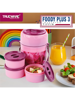 Picture of Trueware Foody 3 Plus Thermoware Lunch Box 3 Containers Lunch Box  (300 ml, Thermoware) - Pink
