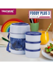 Picture of Trueware Foody 3 Plus Thermoware Lunch Box 3 Containers Lunch Box  (300 ml, Thermoware) - Blue