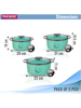 Picture of Trueware Orchid Inner Steel Blue BPA Free | Food Grade | PU Insulated Pack of 5 Thermoware Casserole Set  (600 ml, 600 ml, 800 ml, 800 ml, 1100 ml) - Blue