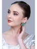 Picture of Pujvi Fashion Jewels Green Crystal Elegant Studded Stud Earrings for Girls and Women-Design 304
