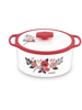 Picture of Trueware Floraa Inner Stainless steel Outer Plastic ( Pink ) Thermoware Casserole  (1000 ml)
