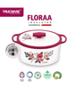 Picture of Trueware Floraa Inner Stainless steel Outer Plastic (Red) Thermoware Casserole  (1000 ml)