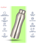 Picture of World'nox DuraSteel Stainless Steel Water Bottle for School, Sports, Office, Travel,Fridge 750 ml Water Bottle  (Set of 1, Silver)
