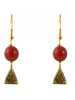 Picture of Pujvi Fashion Gorgeous Fashion Style Maroon Indian Necklace Earrings Set Ethnic Jewellery