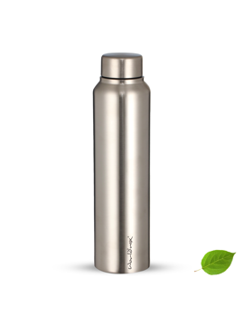 Picture of World'nox EcoLast Stainless Steel Bottle for School, Sports, Office, Travel, Fridge 1000 ml Water Bottle  (Set of 1, Silver)