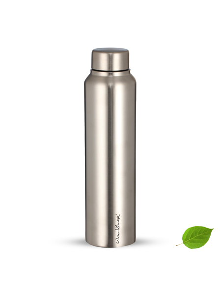 Picture of World'nox EcoLast Stainless Steel Bottle for School, Sports, Office, Travel, Fridge 1000 ml Water Bottle  (Set of 1, Silver)