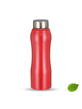 Picture of World'nox DuraSteel Stainless Steel Water Bottle for School, Sports, Office, Travel,Fridge 750 ml Water Bottle  (Set of 1, Red)