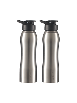 Picture of World'nox DuraSteel 750 ml Water Bottles  (Set of 2, Silver)