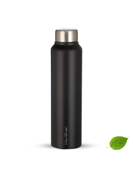Picture of World'nox EcoLast Stainless Steel Bottle for School, Sports, Office, Travel, Fridge 750 ml Water Bottle  (Set of 1, Black)