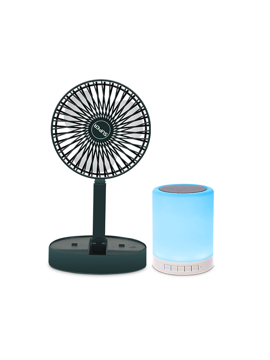 Picture of Adjustable Portable Rechargeable Fan & Smart Touch Lamp Bluetooth Speaker