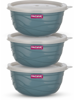 Picture of Trueware Stainless Steel, Plastic Serving Bowl  (Pack of 3, Blue) - 2200 ml Each