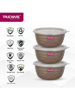 Picture of Trueware Stainless Steel, Plastic Serving Bowl Rio Microwave Safe Airtight Bowl set of 3, 2200 ML Each  (Pack of 3, Brown)
