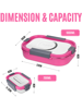 Picture of Trueware Clip Flip Lunch Box With ABS Drip Lock BPA Free, Food Grade, Air tight &Odorless 2 Containers Lunch Box  (1200 ml, Thermoware) - Pink