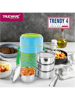 Picture of Trueware Trendy 4 thermoware Lunch Box with 4 Container 300 ML Each 4 Containers Lunch Box  (300 ml, Thermoware) - Green