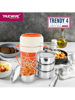Picture of Trueware Trendy 4 thermoware Lunch Box with 4 Container 300 ML Each 4 Containers Lunch Box  (300 ml, Thermoware) - Orange