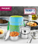 Picture of Trueware Trendy 3 Thermoware lunch box 3 Containers Lunch Box  (300 ml, Thermoware) - Green