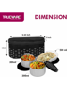 Picture of Trueware Meal Plum 300 X 2, 500 X 1 Container Black PP & SS Microwave Safe Lunch Box 3 Containers Lunch Box  (1100 ml) - Black