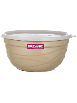 Picture of Trueware Stainless Steel, Plastic Serving Bowl Florra Microwave safe 1000 ML Bowl  (Pack of 1, Beige)