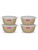 Picture of Trueware Stainless Steel, Plastic Serving Bowl Rio Microwave Safe Airtight Bowl set of 4, 1400 ML Each  (Pack of 4, Beige)