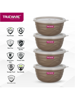 Picture of Trueware Stainless Steel, Plastic Serving Bowl Rio Microwave Safe Airtight Bowl set of 4, 1400 ML Each  (Pack of 4, Brown)