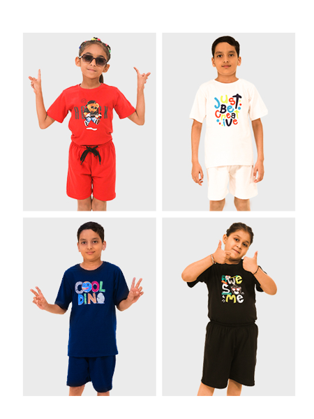 Picture of Pack of 4 Shorts and 4 T-Shirts for Kids