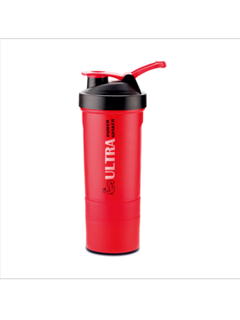Picture of Trueware Ultra Power (3-IN-1) 600 ml Shaker  (Pack of 1, Red, Plastic)